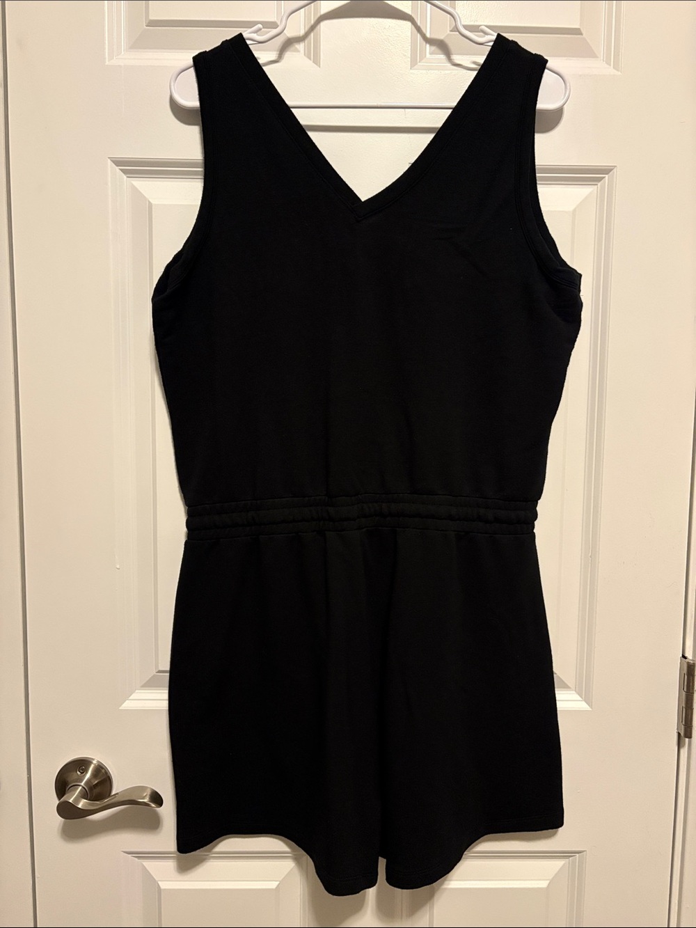 Calvin Klein Black V-Neck Drawstring Romper - Picture 3 of 4
